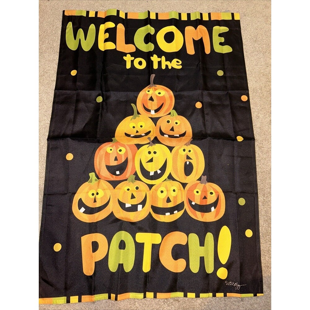 New No Tags Large Halloween Flag “Welcome To The Patch”